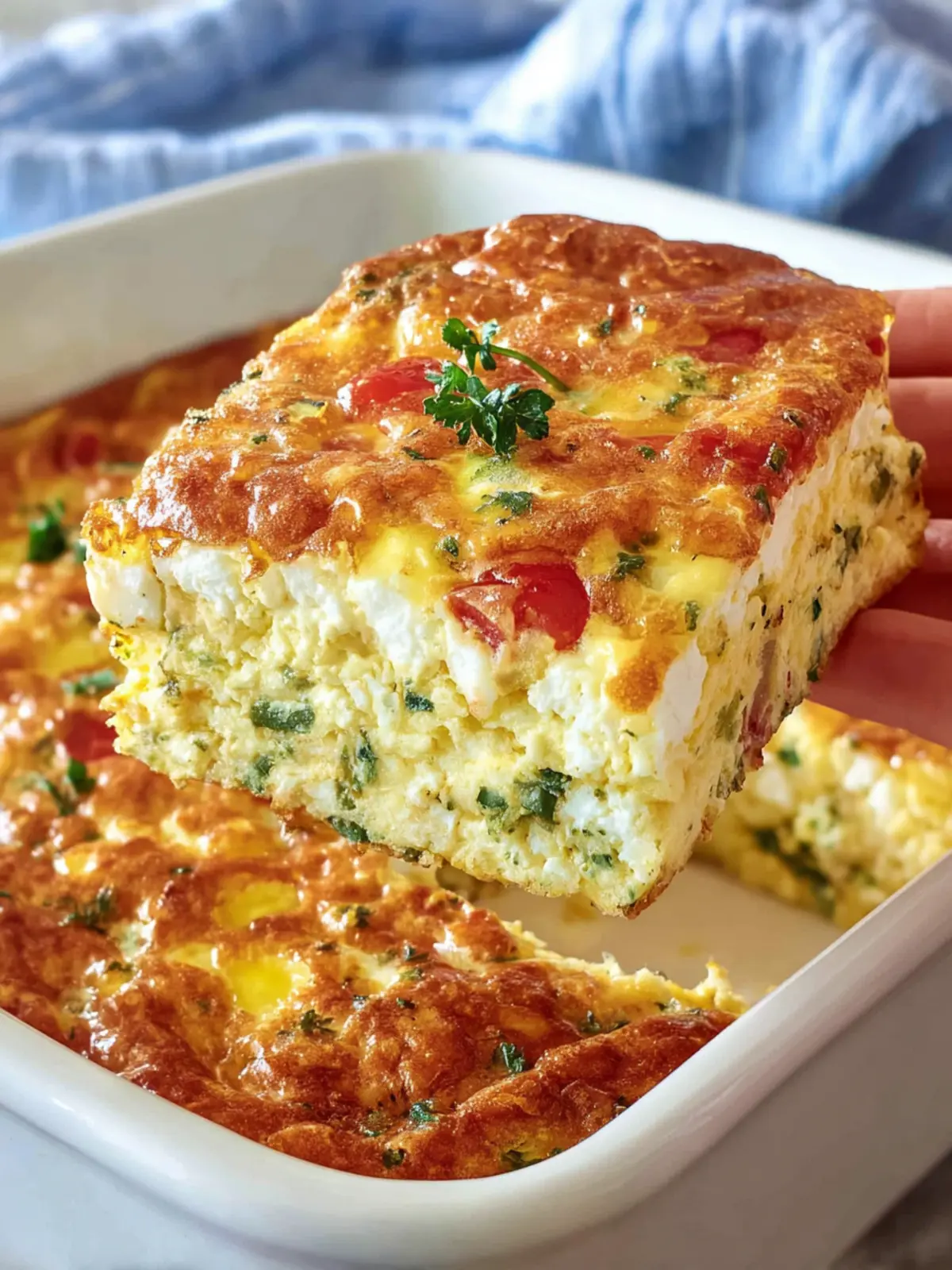 High Protein Cottage Cheese Egg Bake, Easy Meal Prep First Image
