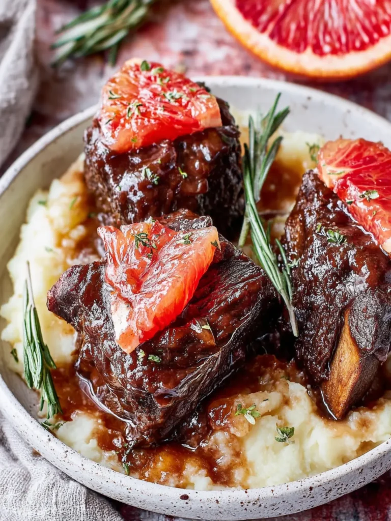 Balsamic Blood Orange Braised Short Ribs First Image