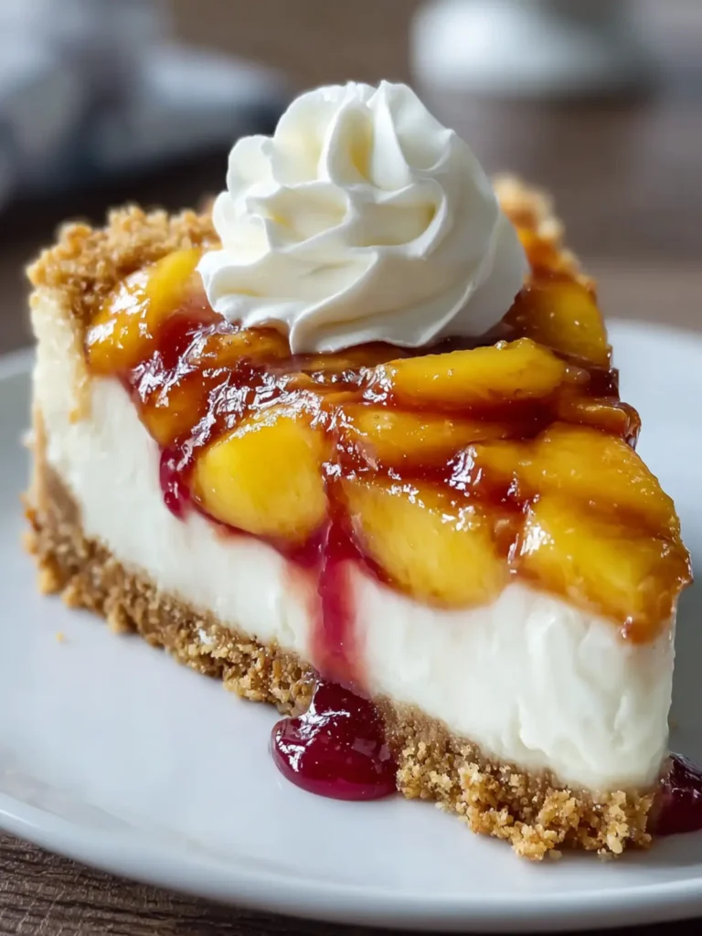 Peach Cobbler Cheesecake Fusion Recipe First Image