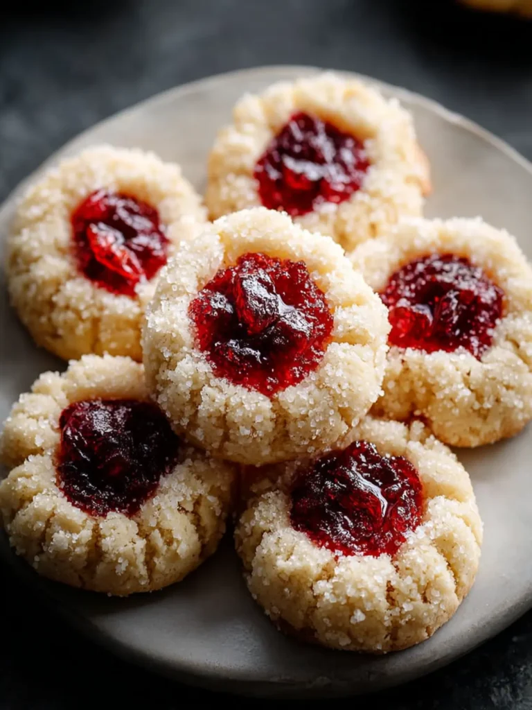 Sparkling Cranberry Shortbread Thumbprint Cookies: A Festive Classic with a Modern Twist First Image