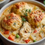 High Protein Chicken Pot Pie Soup First Image