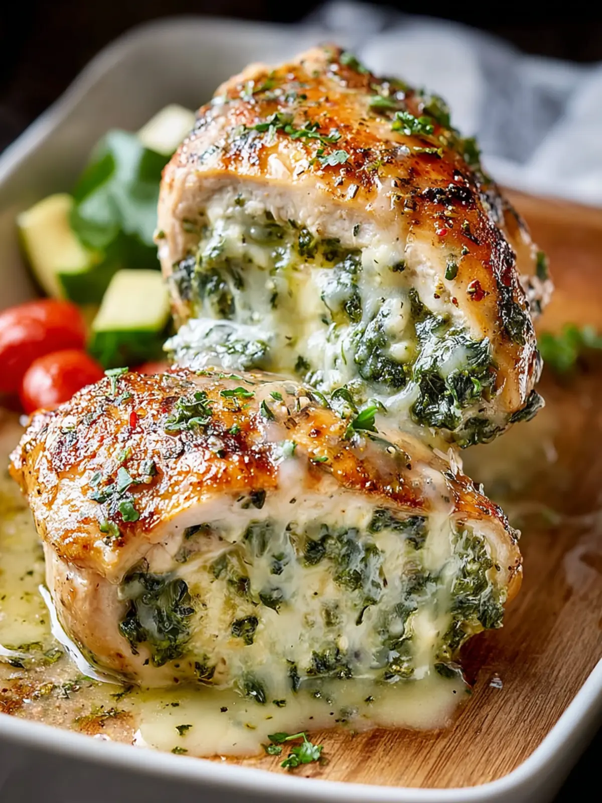 Creamy Spinach Parmesan Stuffed Chicken Recipe First Image