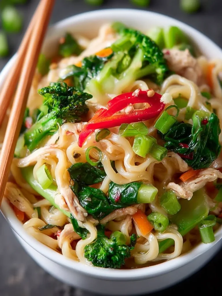 Homemade Chicken and Vegetable Pot Noodle (Instant Noodles) First Image