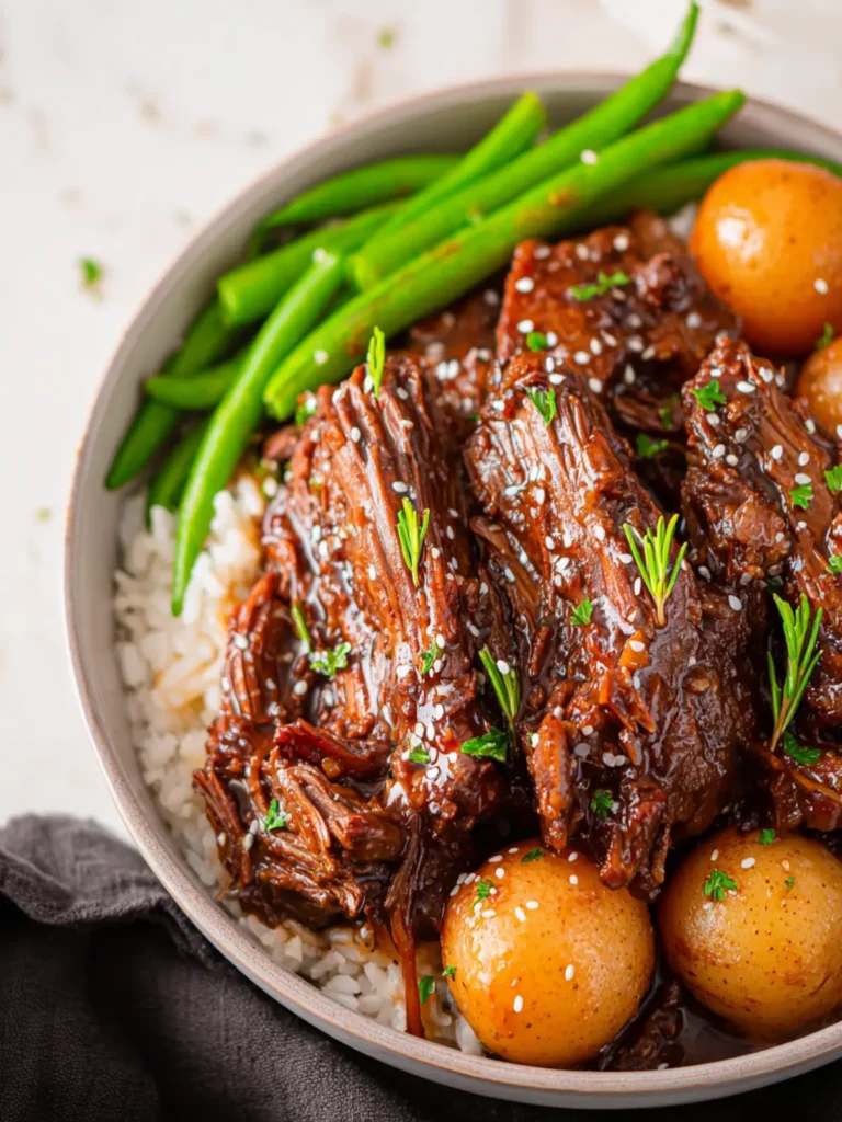 Slow Cooker Honey Garlic Pot Roast First Image