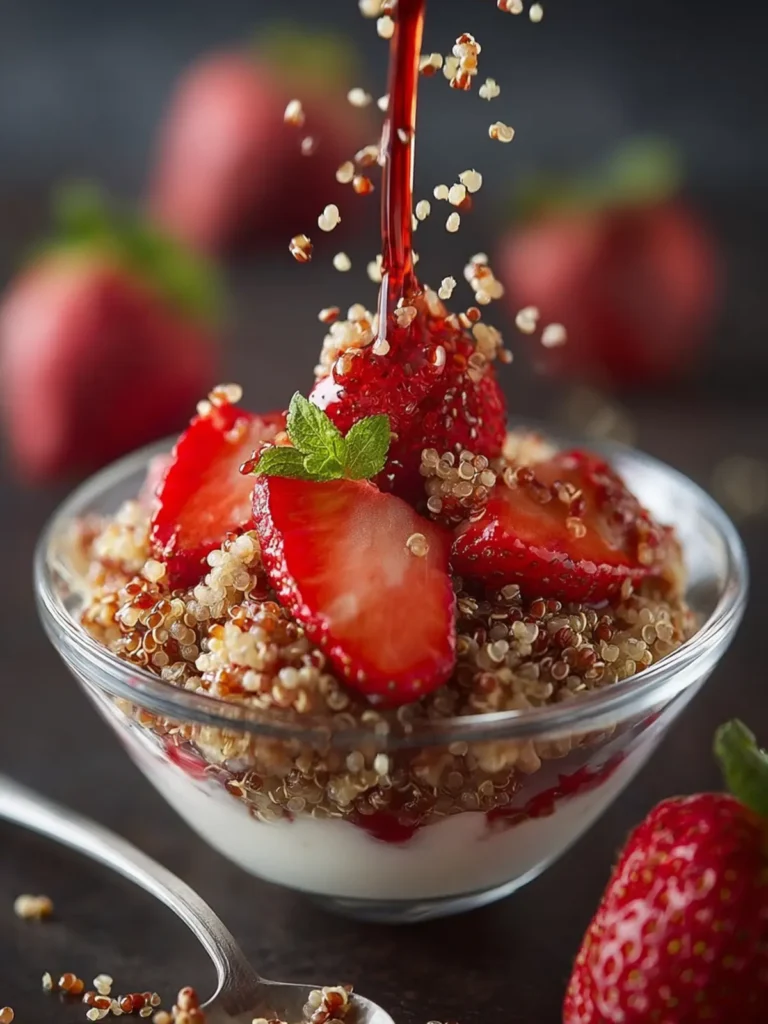 Strawberry Infused Quinoa Breakfast Cereal First Image