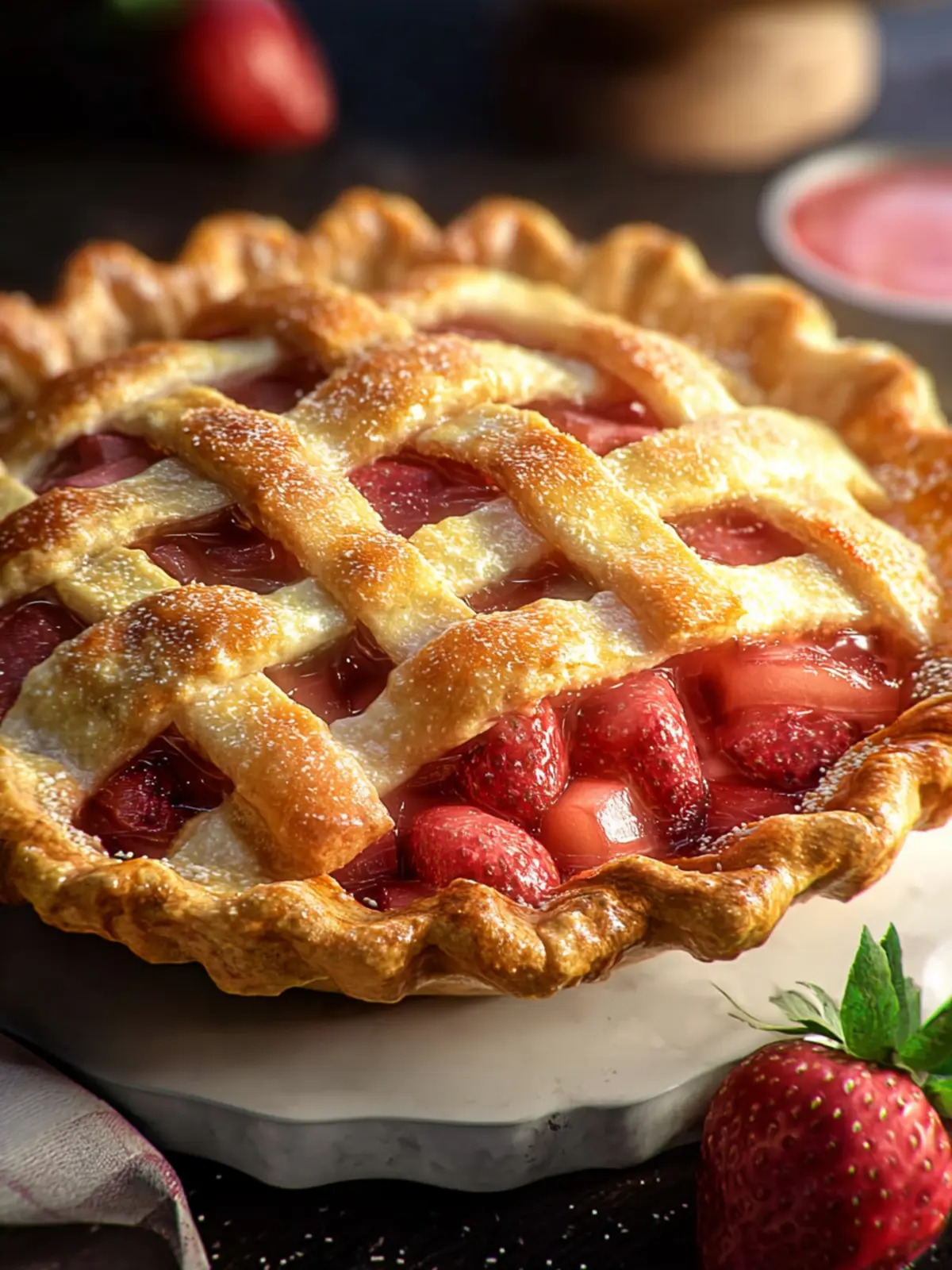 Strawberry Rhubarb Pie First Image