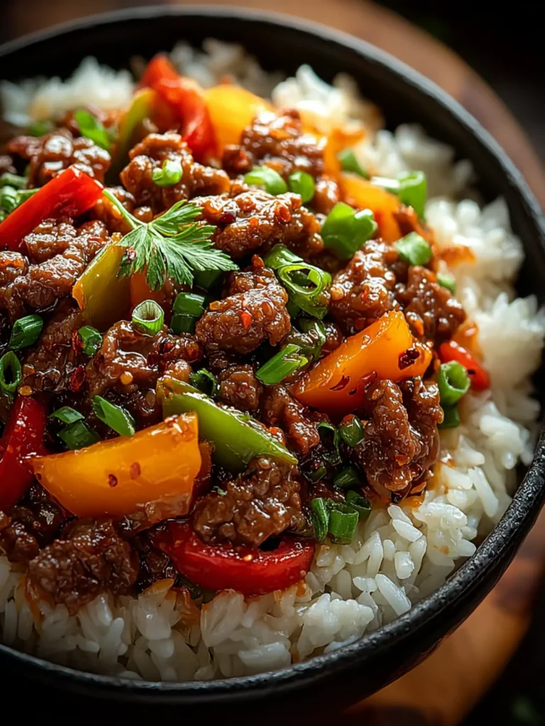 Flavor-Packed Beef and Pepper Rice Bowl for Busy Nights First Image