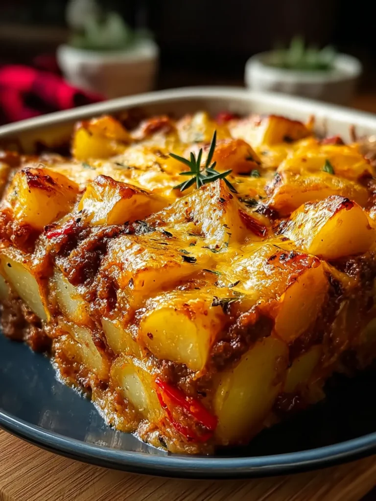 Cozy Chili Cheese Potato Bake for Ultimate Comfort Eating First Image
