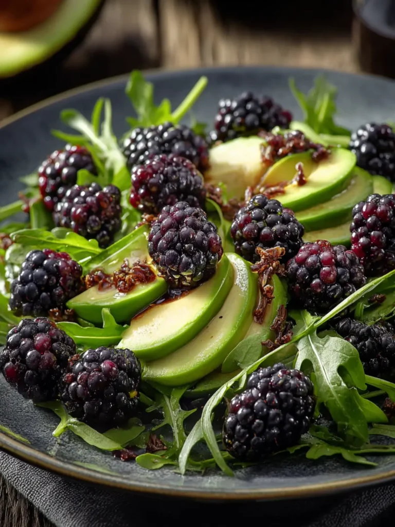 Blackberry Avocado Arugula Salad First Image