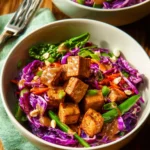 Cabbage Bowl with Tofu and Peanut Sauce First Image
