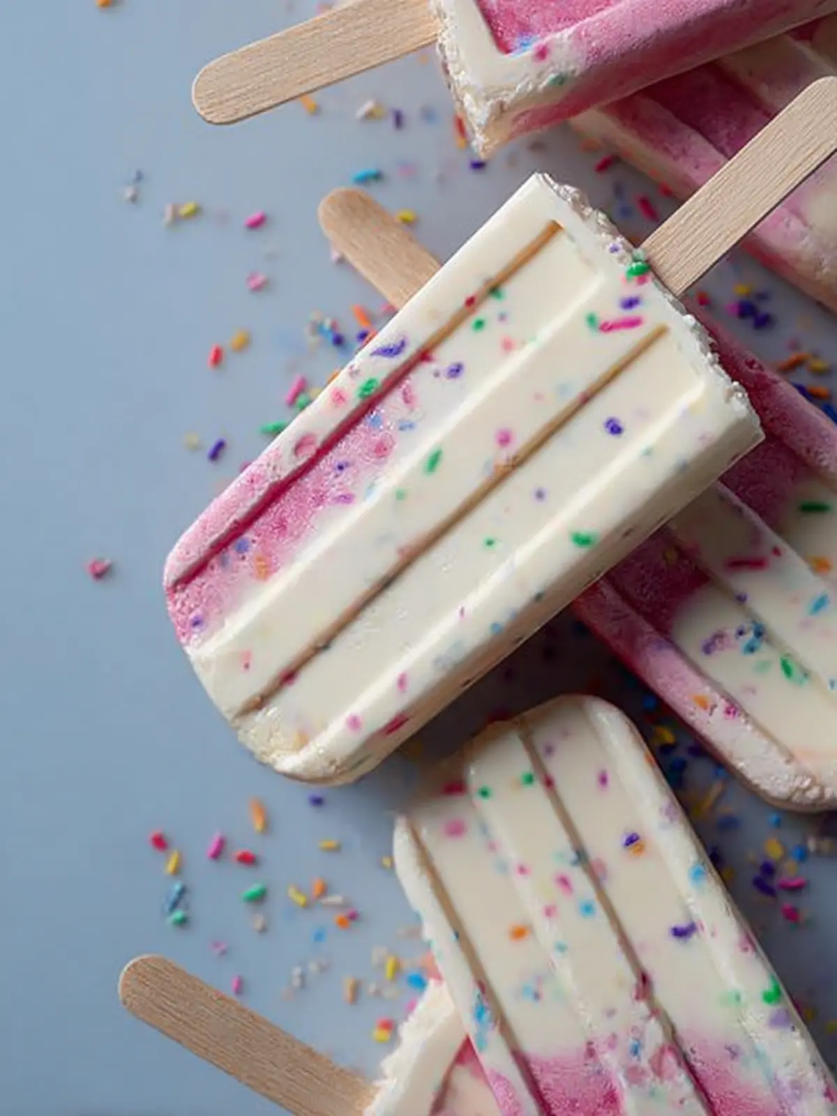 Funfetti Cake Batter Popsicles First Image
