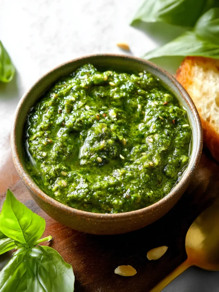 Homemade Basil Pesto Sauce Recipe First Image