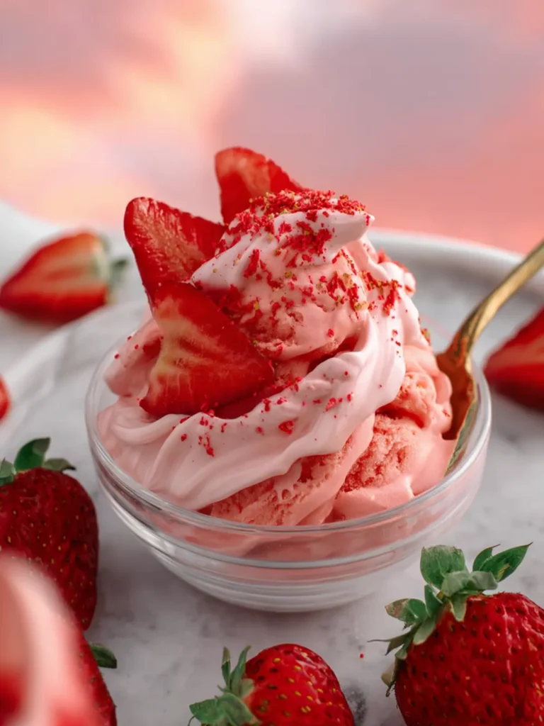 Ninja Creami Strawberry Ice Cream – 3 Ingredients First Image
