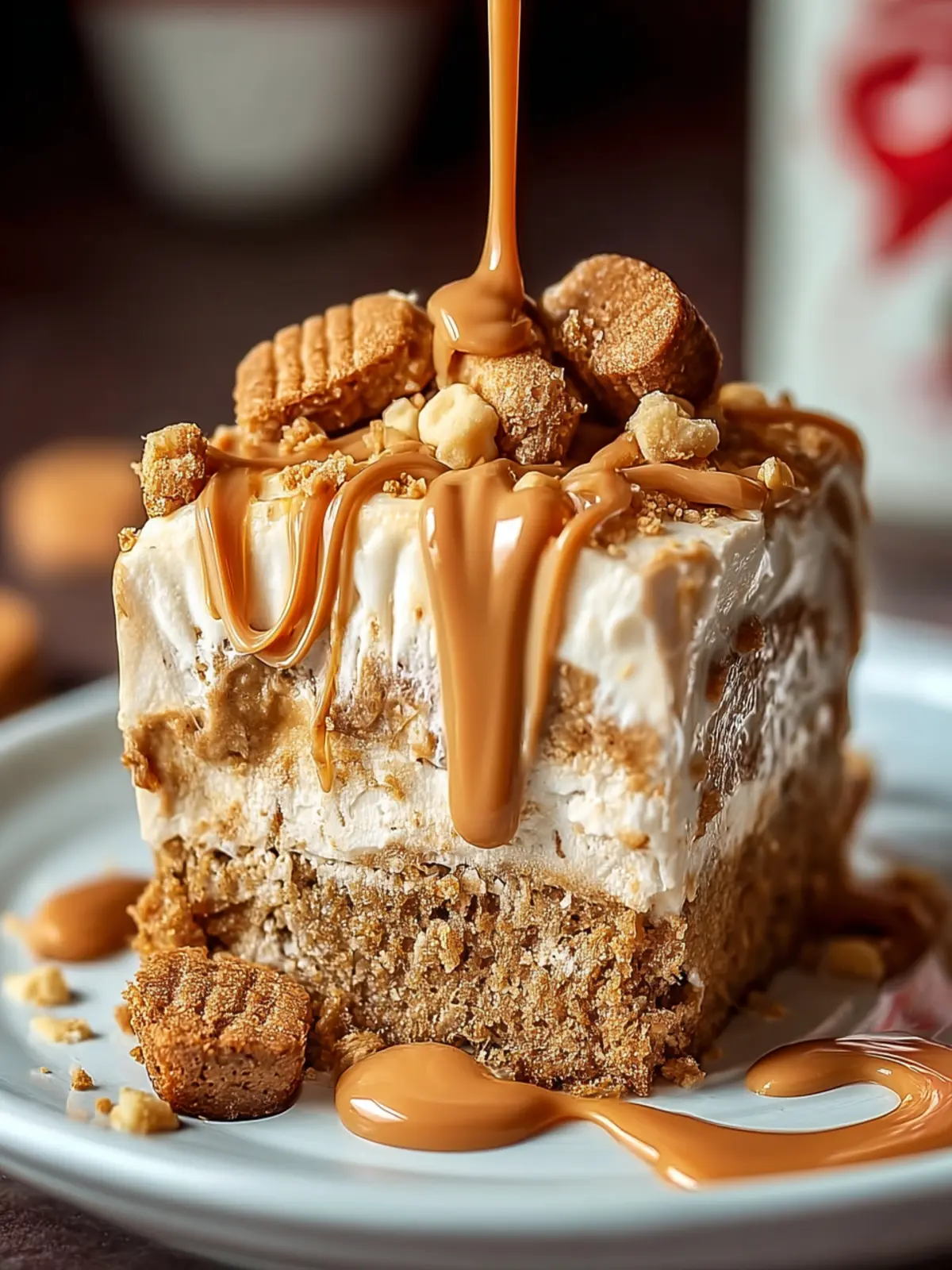 Irresistible Biscoff Poke Cake Recipe to Delight You First Image