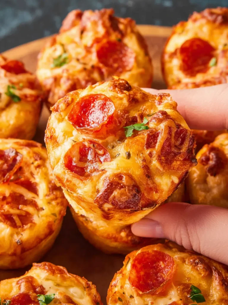 Pizza Muffins Recipe – Easy Muffin Tin Pizza Bites First Image