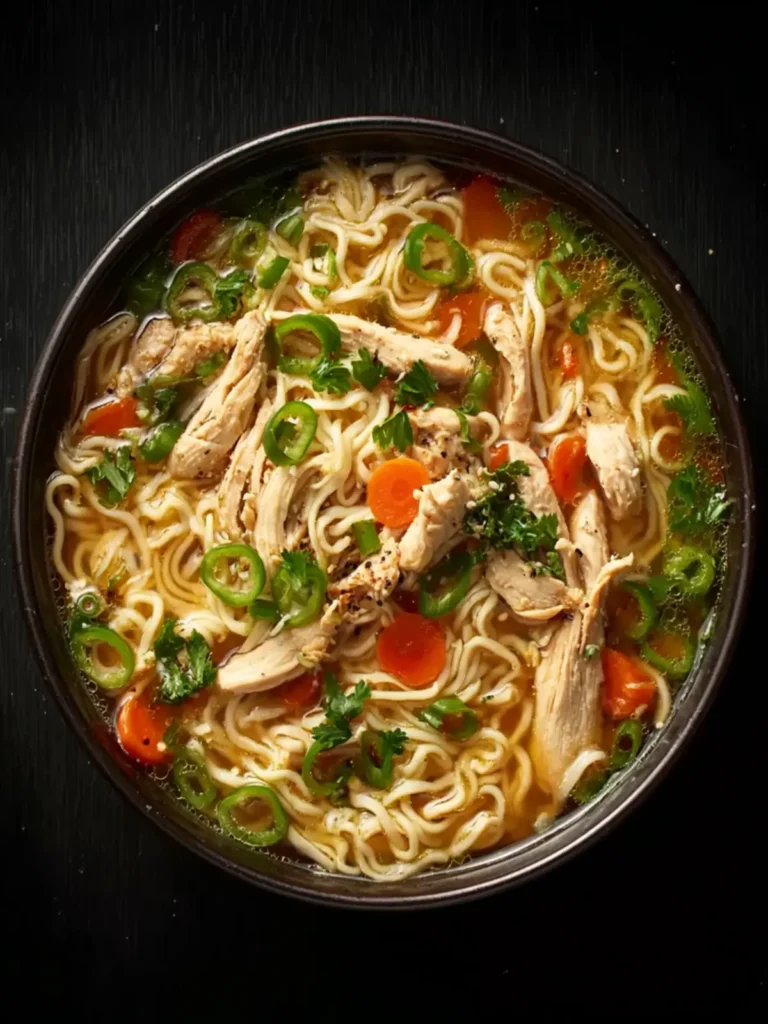 Ginger Garlic Chicken Noodle Soup First Image