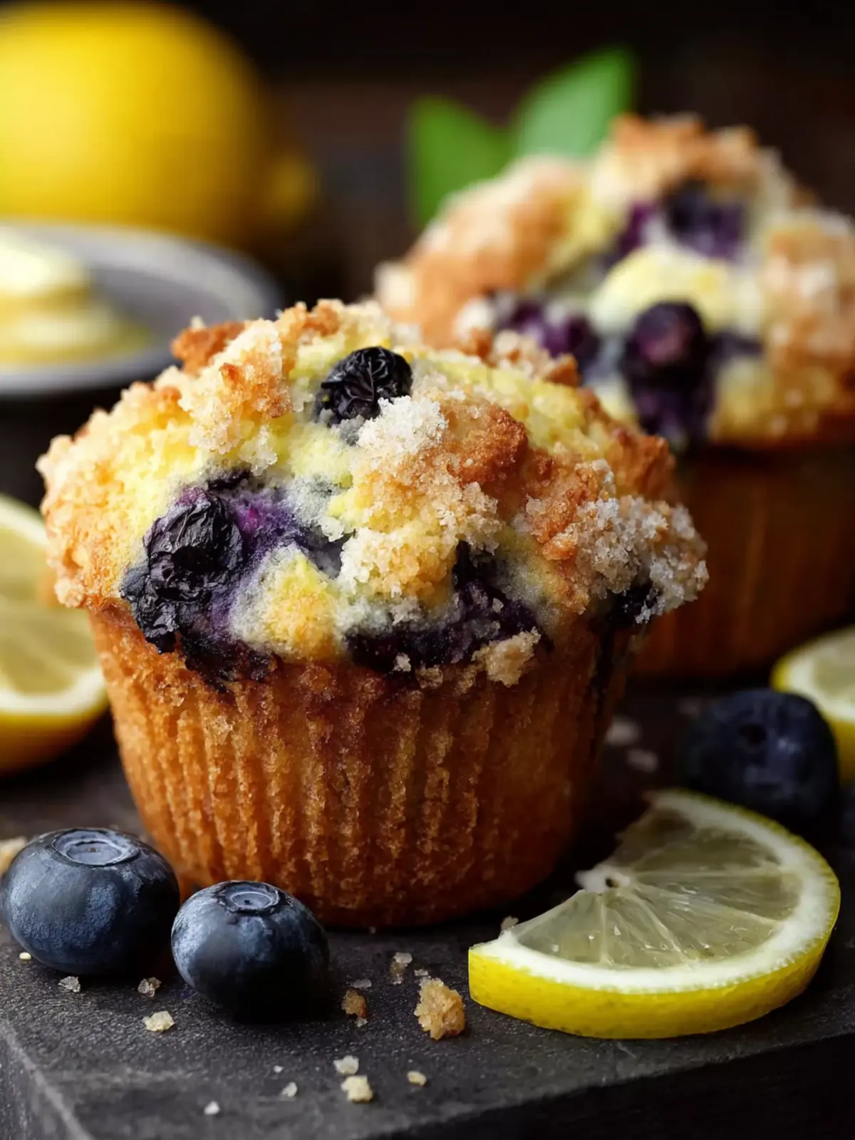 Lemon Blueberry Muffins First Image