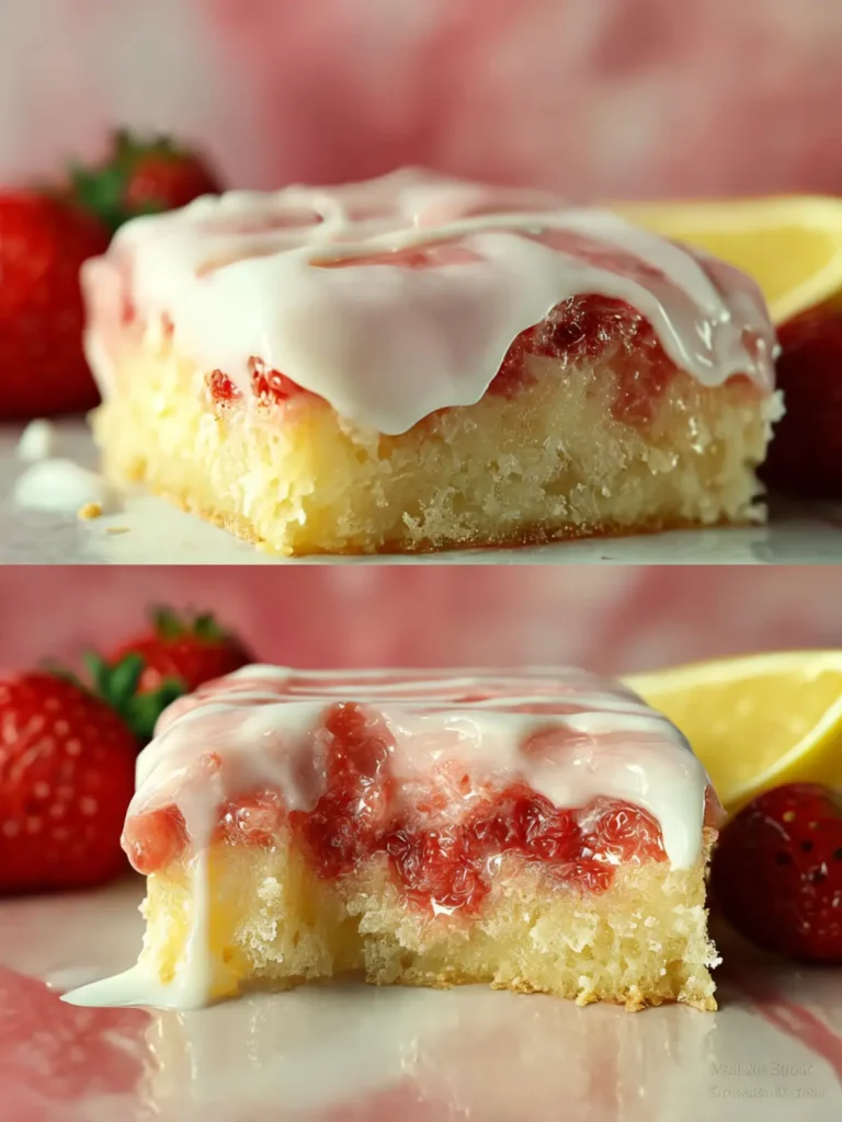 Strawberry Lemon Blondies First Image