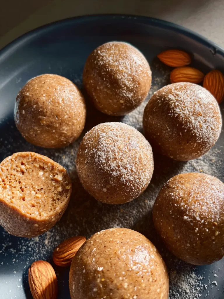 almond butter protein balls First Image