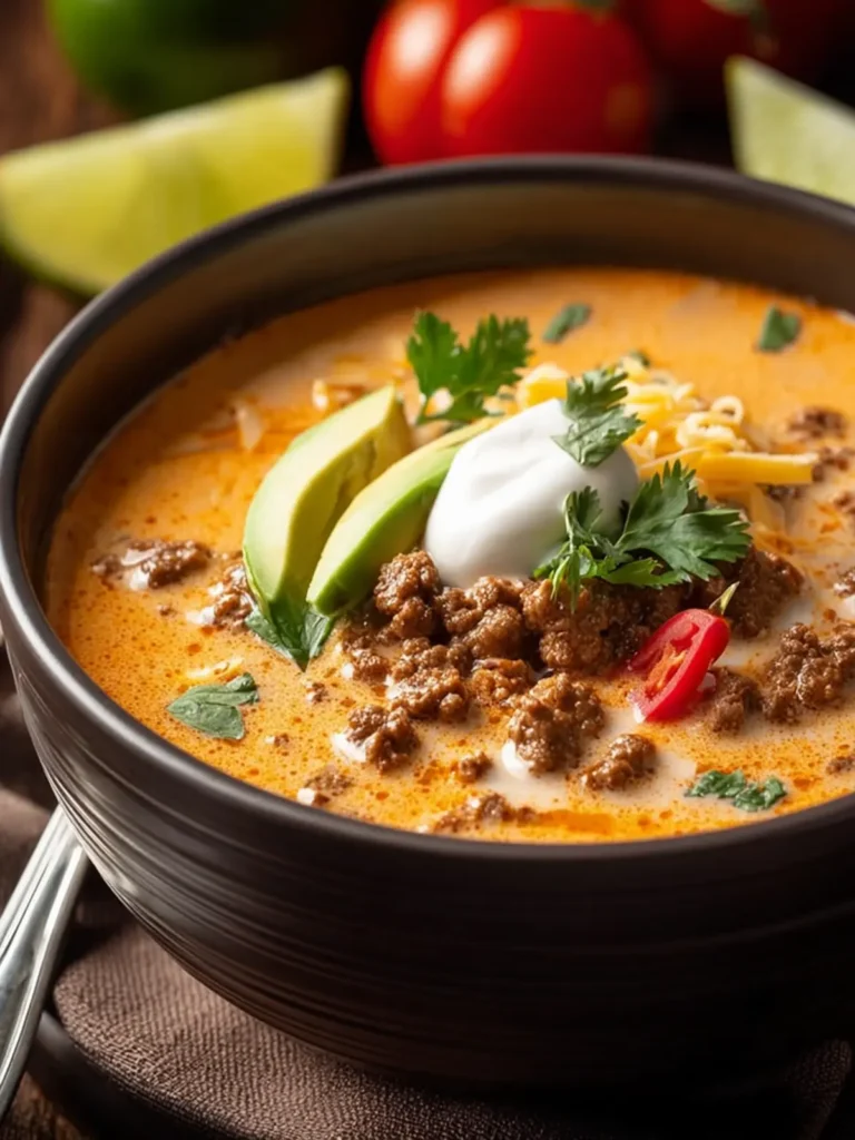 creamy keto taco soup First Image