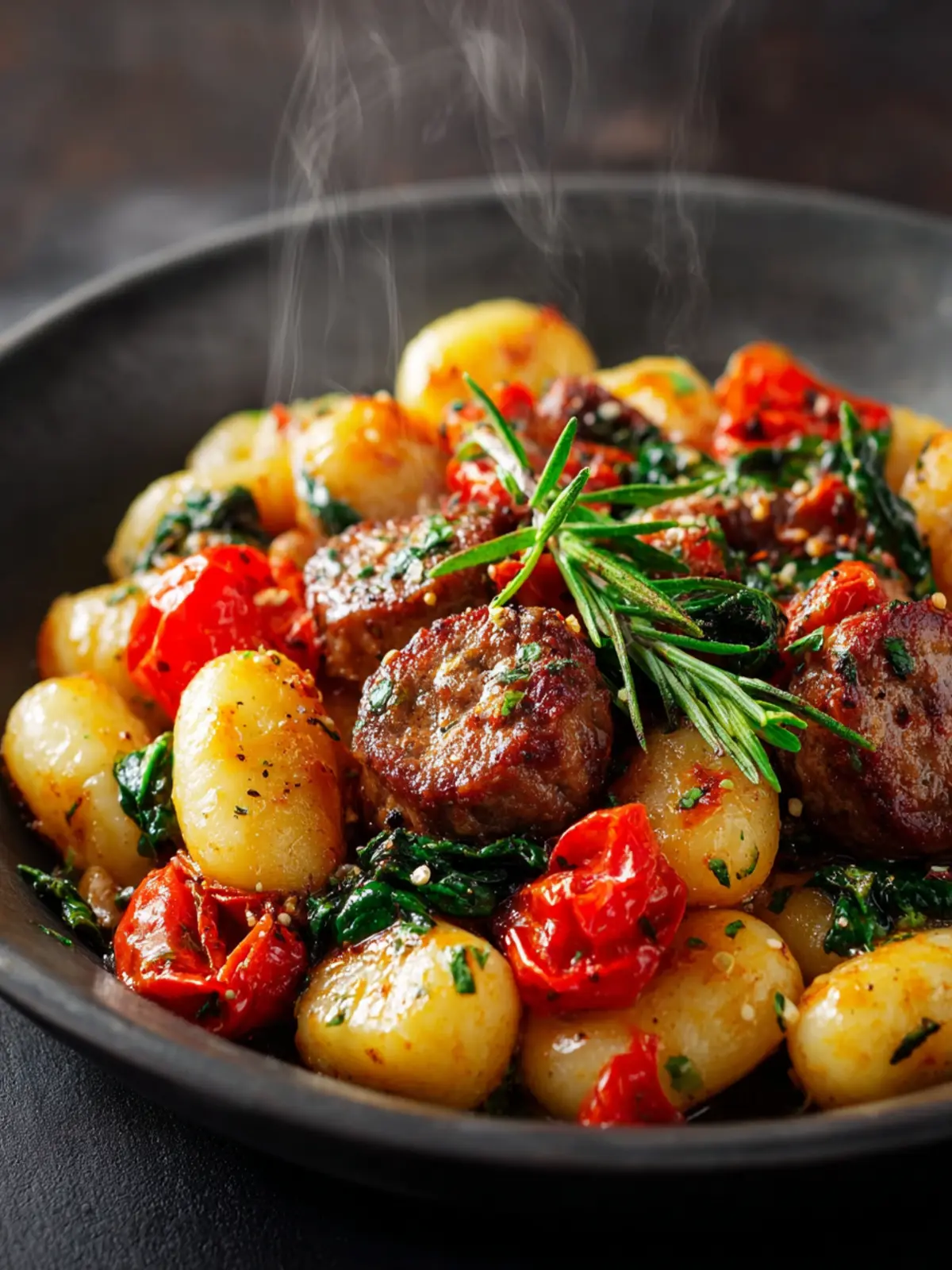 one pan beef sausage and gnocchi First Image