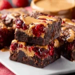 peanut butter jelly brownies First Image