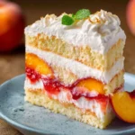 Layered Peaches and Cream Cake First Image