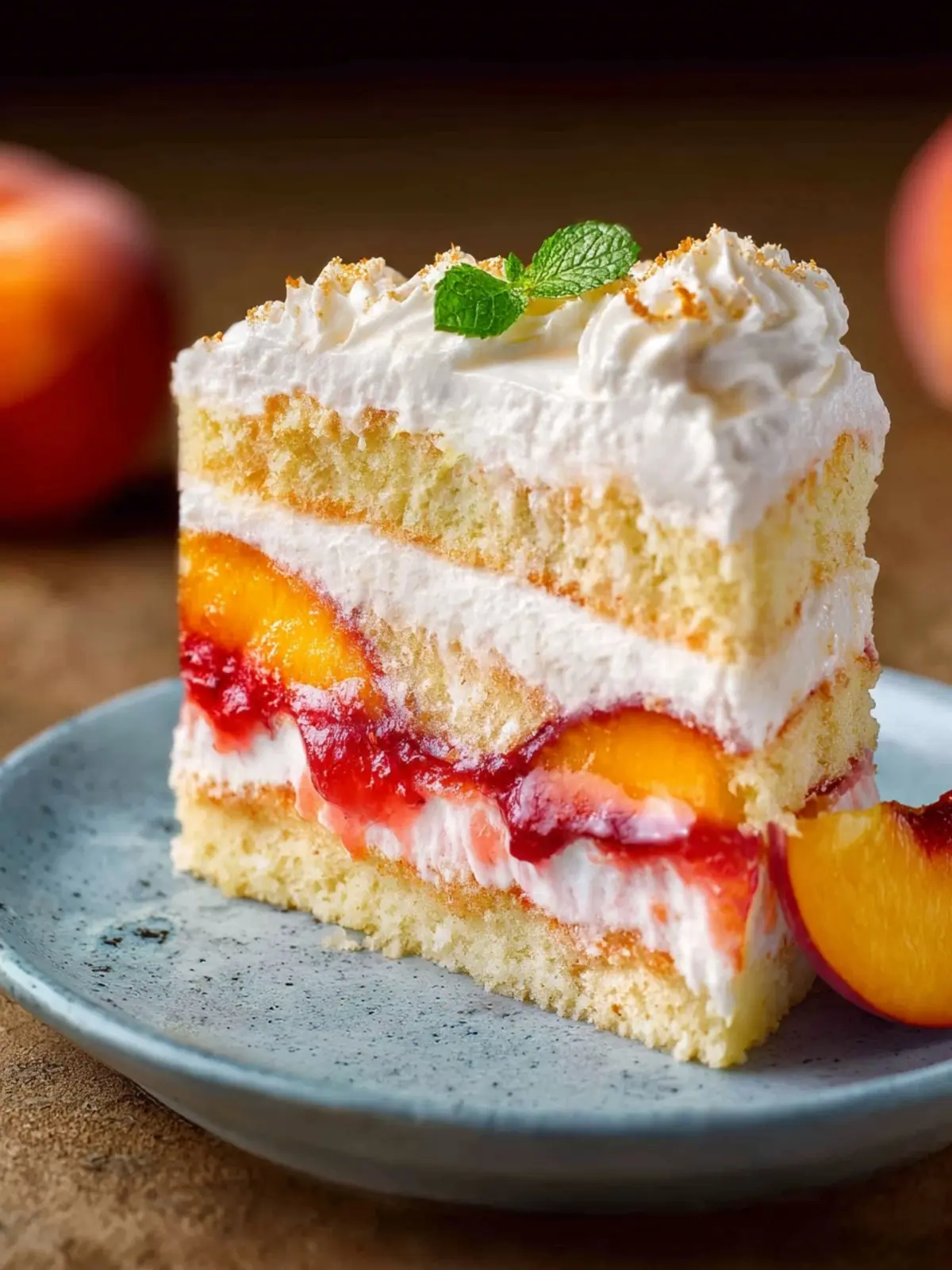 Layered Peaches and Cream Cake: Easy Summer Delight